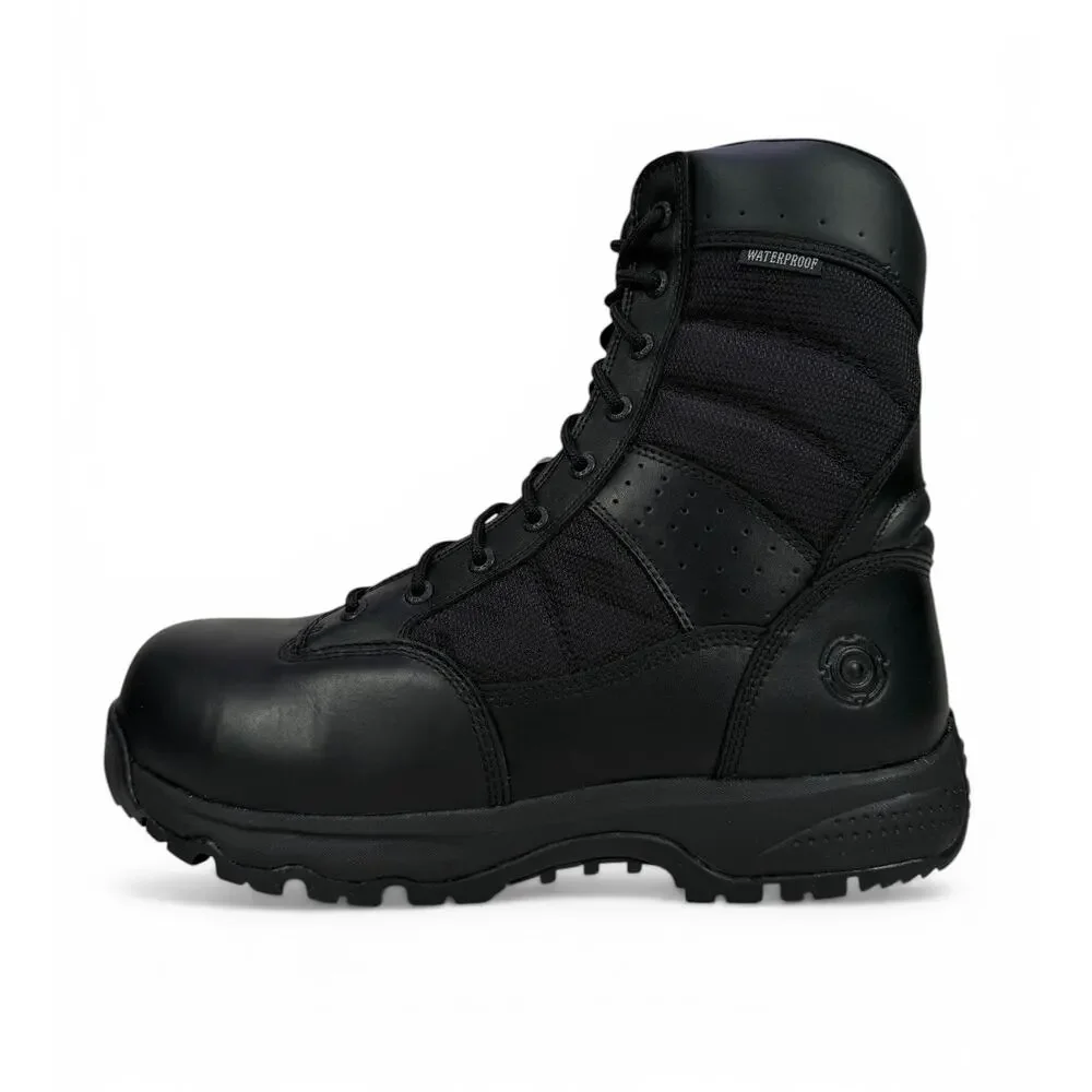 Original SWAT Metro‎ 9 Tactical Boot Mens 12 Comp Toe Black Leather Side Zip WP